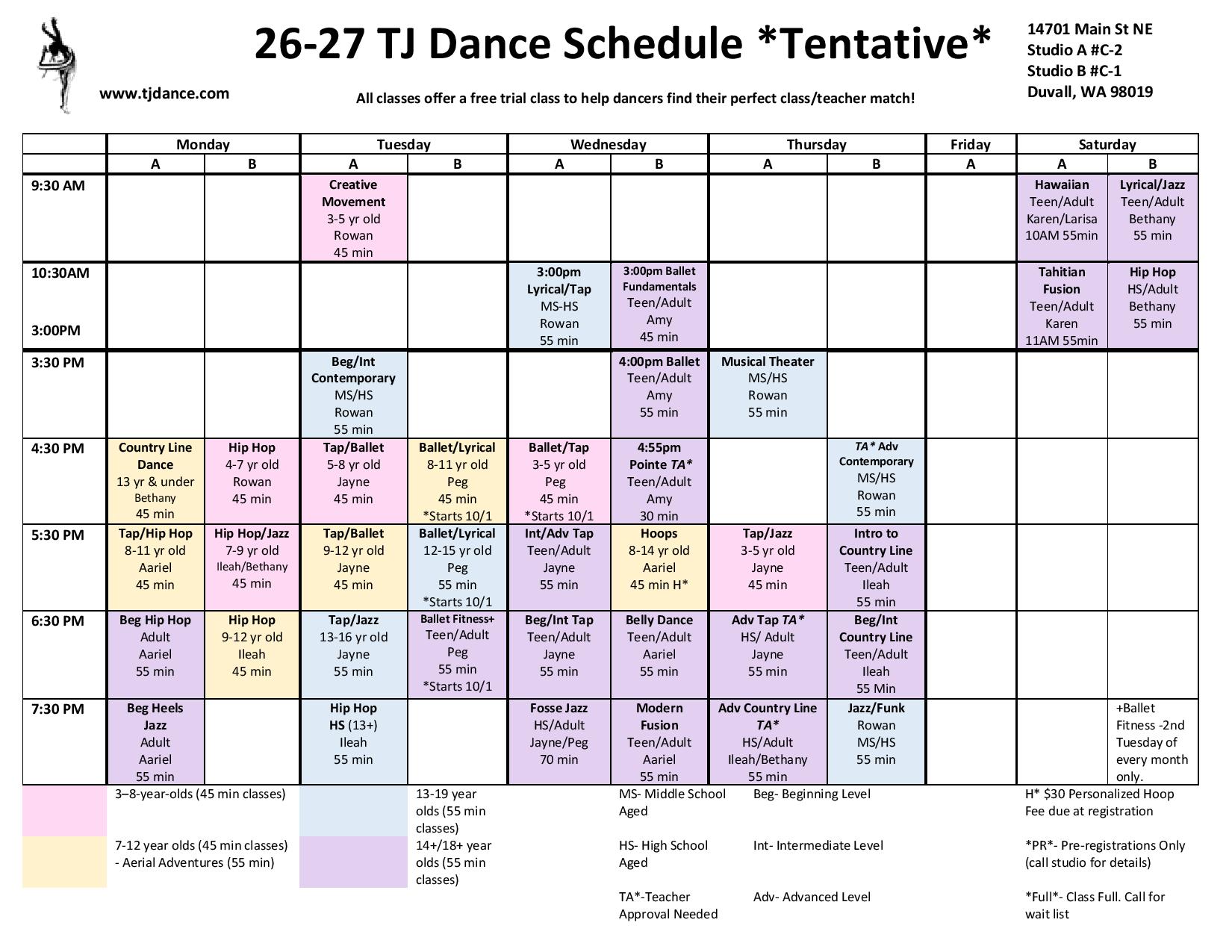 26-27 TJ Dance Schedule 7 31 26 TENTATIVE HH Correction 10 percent PDF-page-001