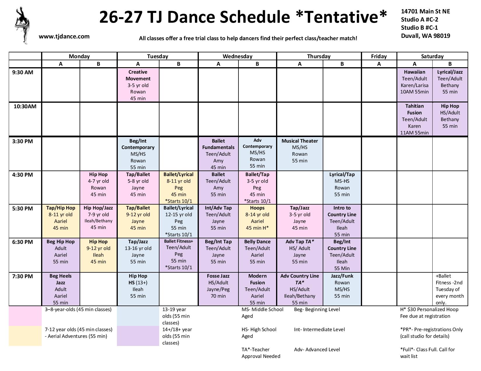 26-27 TJ Dance Schedule 7 6 26 TENTATIVE PDF-page-001