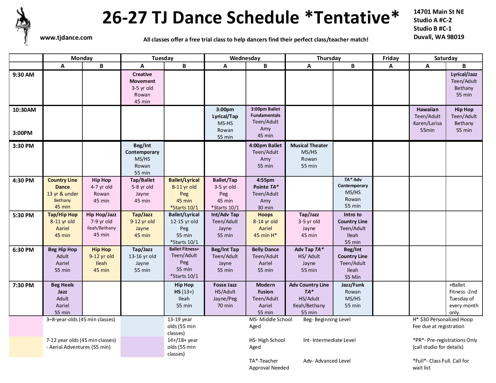 26-27 TJ Dance Schedule 9 3 26 Really-page-001
